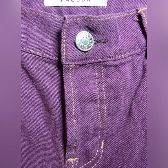 PacSun Low Rise Button Fly Straight Leg jeans - Purple size 27 NWT - Picture 2 of 5